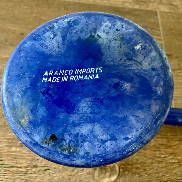 Vintage Blue Enamelware Coffee Pot Romania - Picture 5 of 12